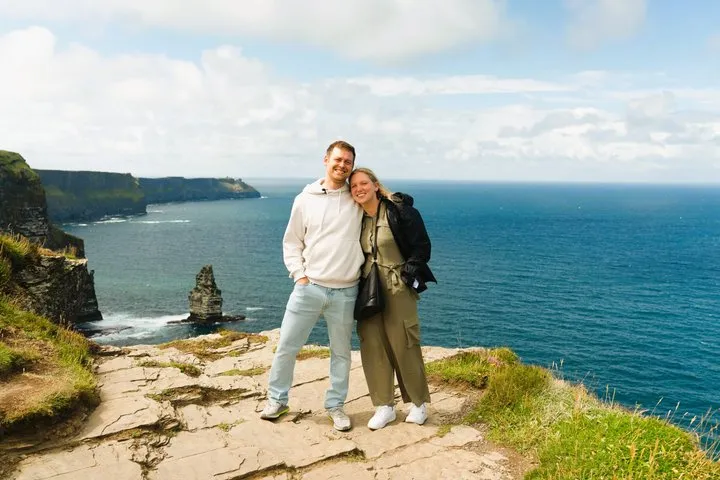 Cliffs with a pub lunch stop on a day trip from Dublin to the Cliffs of Moher, County Clare, Ireland
