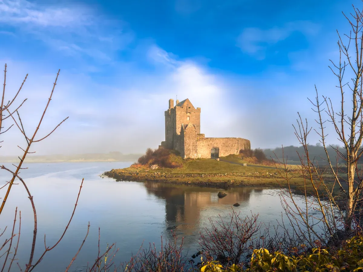 Dunguaire Castle at Kinvara, passed on the road from Dublin to Cliffs of Moher, County Galway, Ireland
