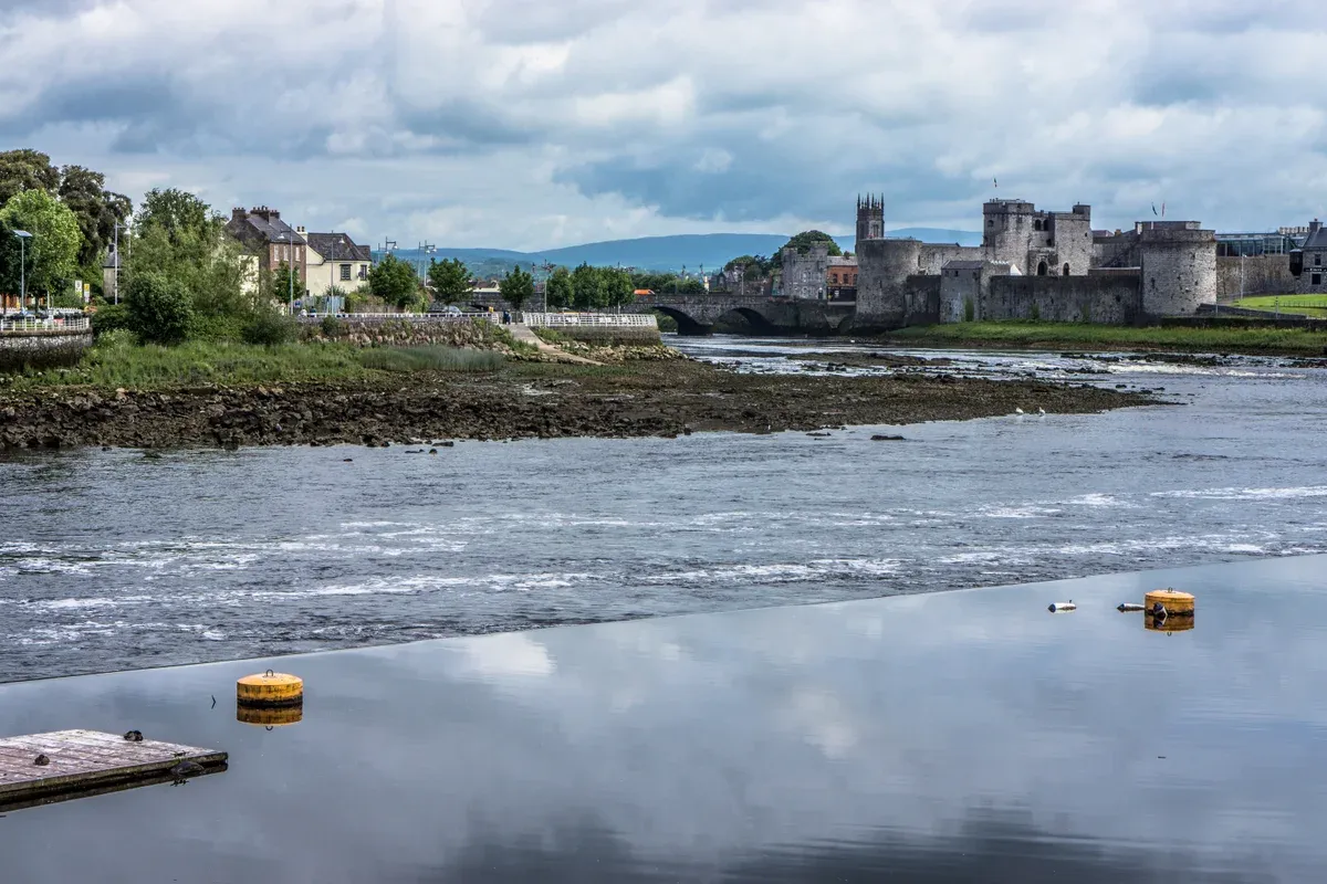 King John's Castle across the Shannon in Limerick, on the Ennis and Limerick day trip from Dublin to Cliffs of Moher, Ireland